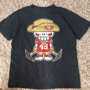 San Francisco 49ers/Drone brand warrior character t-shirt.